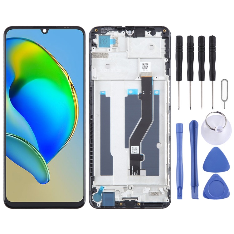 El conjunto táctil LCD con marco es adecuado para ZTE Blade A73 4G 7060 / ZTE Blade V2020 Smart 8010