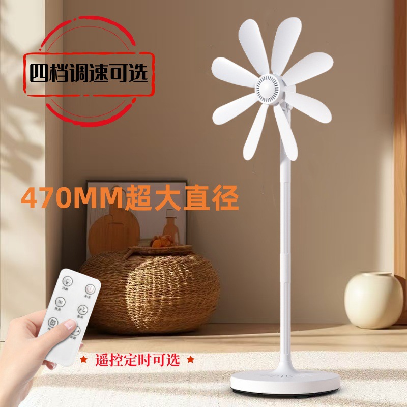 Electric Fan Without Grille Floor Fan Household Light Sound Office Dormitory Vertical Desktop Student Dormitory Wind Small