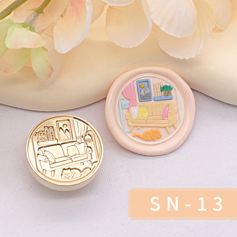 Original nuevo estilo fuego pintura sello serie interior cabeza regalo embalaje sobre cubierta cuento de hadas habitación casa caliente