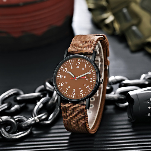 New Luminous Men's Watch Men's Watch Nylon Woven Strap Casual Sports Watch Watch Factory Wholesale