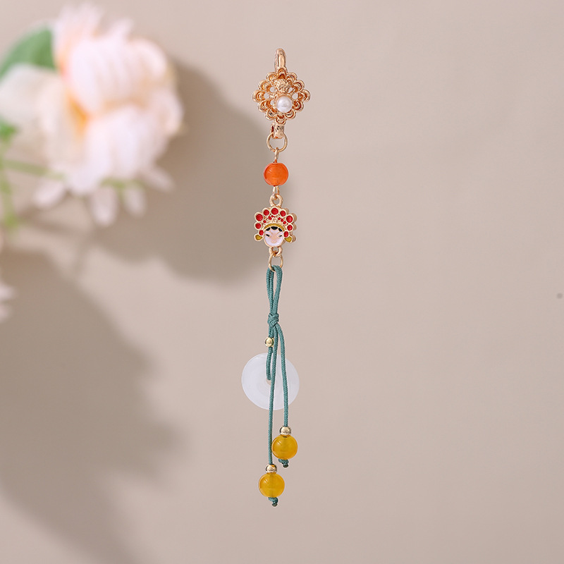 Antigüedades Cheongsam, tendencia nacional, temperamento, temperamento, colgante, broche, ropa de té Hanfu, borlas, retro, maquillaje chino, accesorios para mujeres