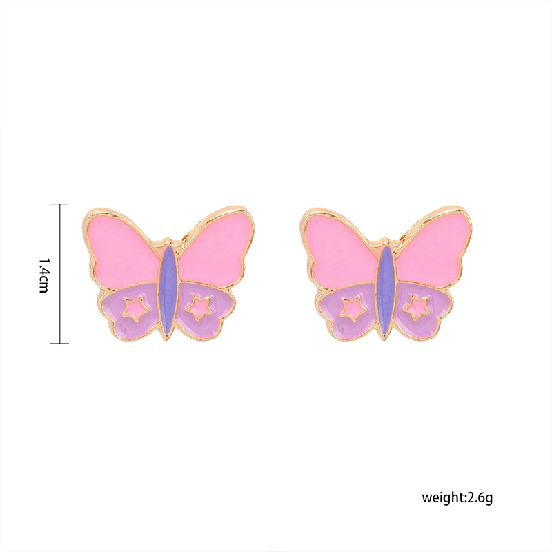 Nihaojewelry Wholesale Jewelry Fashion Dripping Butterfly Alloy Earrings display picture 1