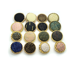 植絨金屬手縫扣子大衣西裝針織鑲鑽鈕扣彩色紐扣小香風裝飾扣