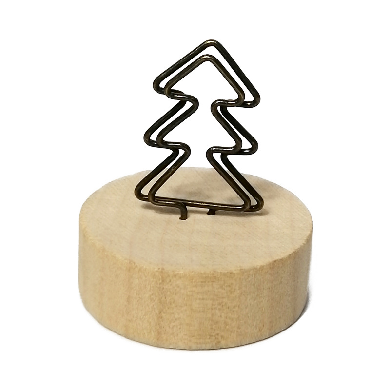 Creativo lindo Mensaje de madera titular de escritorio vertical nota mensaje clip de fotos escritorio vertical titular de la tarjeta de visita Decoración