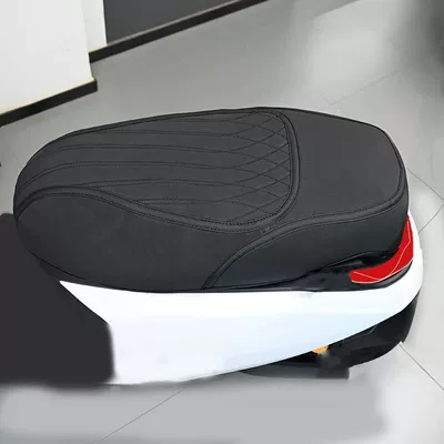 Electric Car Seat Cushion Cover Is Suitable for No.9 Electric Car N395Cmaxm95C+Mk2Mznzmixn70F9 (Motorcycle cushion) - m3-95cmaxm3-85cmax-black-nubuck-leather-stitching