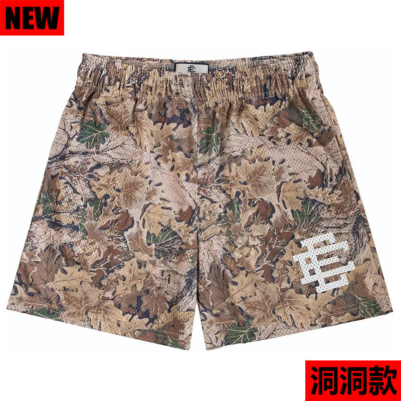 Ee American Shorts European and American Fitness Running Casual Quarterpants Hole Mesh Sports Basketball Shorts Cross-border Foreign Trade