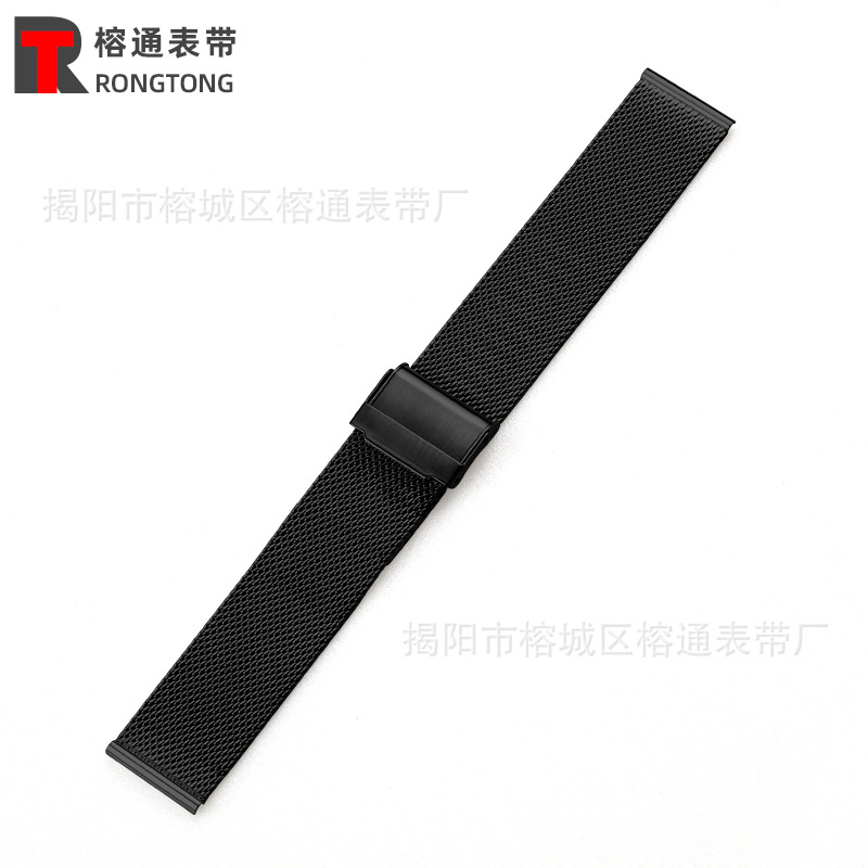 Correa de reloj tipo Milanese, línea 06, metal, doble hebilla de seguridad, correa de acero tipo Milanese, compatible con Huawei, Samsung, dw