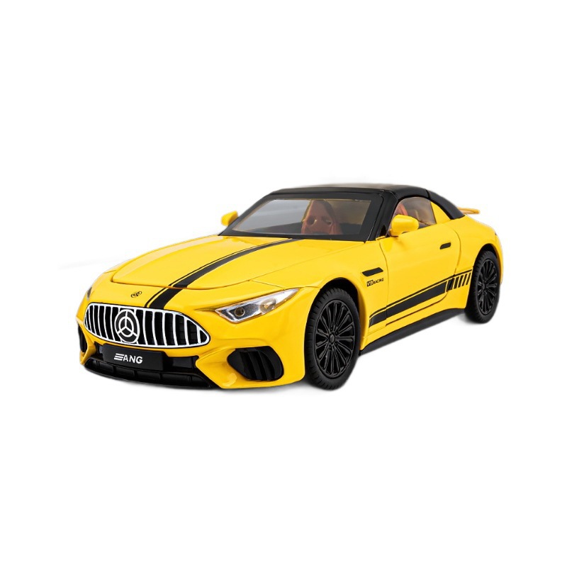 Modelo de coche Jiaye 1:22 Daben SL63 convertible coche deportivo de aleación con sonido y luz de retorno coche de juguete decoración de modelo de sonido