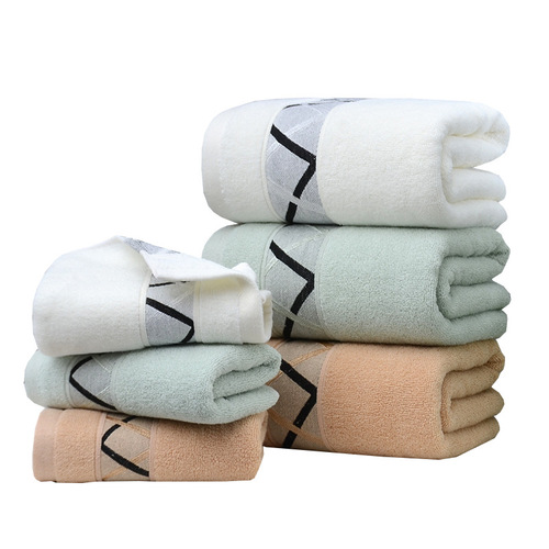 Towel pure cotton adult water-absorbent face wash bath towel twill cut-off thickened facial towel commercial super couple gift towel