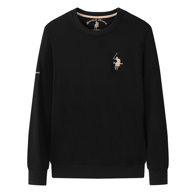 High-End Paul Men's Long-Sleeved Round Neck Sweatshirt Autumn and Winter Thickeneded New T-Shirt Dad Wear Classy Top