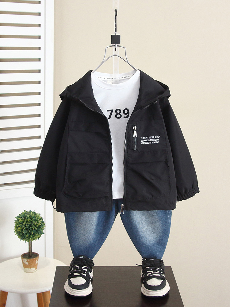 6183 Chaqueta para niños Moda de otoño Ropa de carga hermosa para bebés 2024 Chaquetas de primavera y otoño para niños nuevos