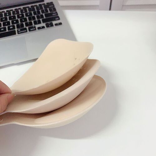 Superior Seamless Bra Pads, Ultra-Thin Breathable with Hollow Thick Pads, One-Piece Integrated Cup Nipple Pastel Latex Cotton for Women