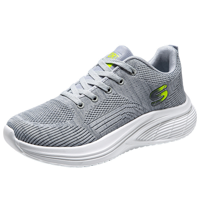 Foreign trade fly-knit sports shoes for men, simple casual walking shoes, lightweight, comfortable, versatile running shoes Foreign trade fly-knit sports shoes for men, simple casual walking shoes, lightweight, comfortable, versatile running shoes