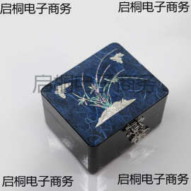 漆器复古螺钿首饰盒结婚礼物木质耳饰品项链收纳盒装手工大漆