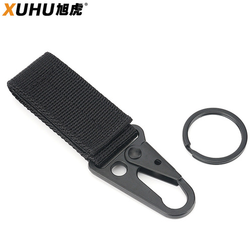 Outdoor tactical carabiner key bag accessories multi-functional belt buckle nylon webbing carabiner hook beak buckle