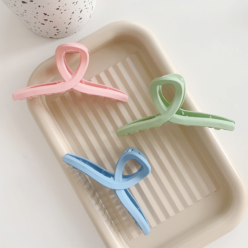 Pinza para el cabello de placa de color coreano ins Maillard, pinza para el cabello de color té con leche de otoño e invierno, pinza para el cabello grande de textura simple