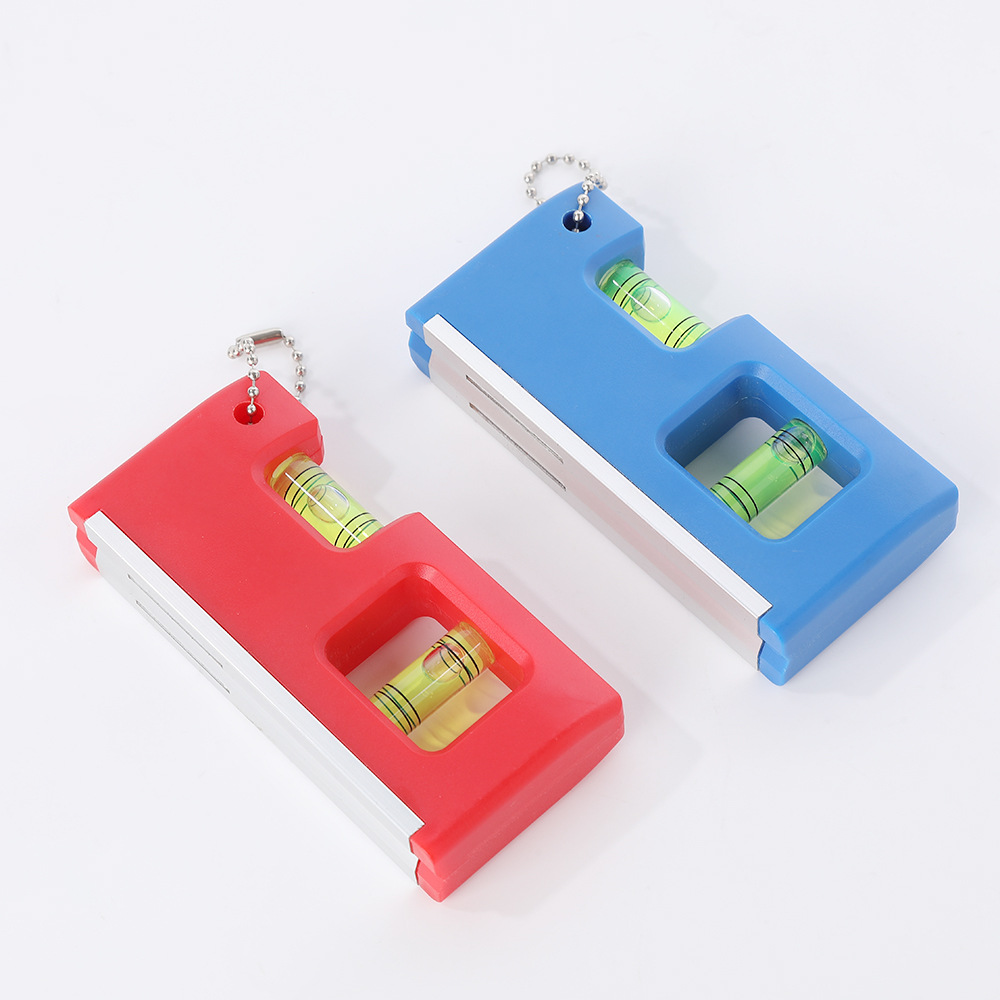 便捷家用水平仪4寸强磁吸底座方型水平尺迷你工程测量平衡尺跨境