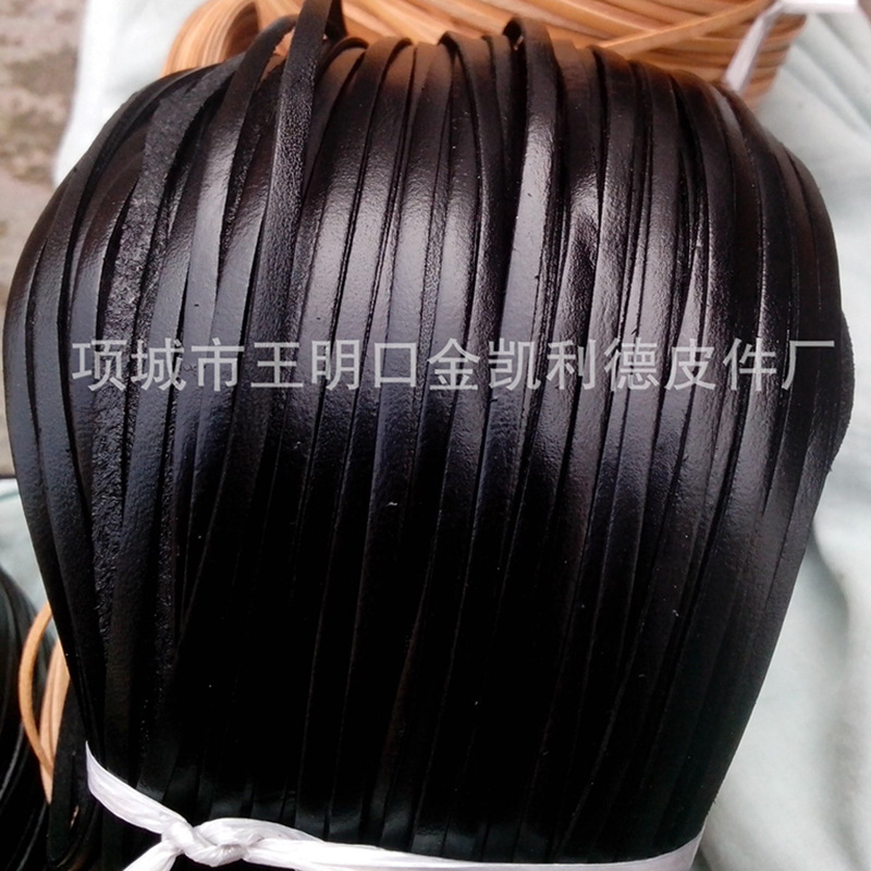 Regalo marrón 3mm tira de piel de vaca plana DIY material de la joyería cuerda de piel de vaca marrón ropa joyería etiqueta cuerda
