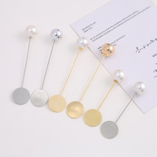 钢片插针胸针DIY饰品配件珍珠结婚一字胸花插针别针婚礼手工材料