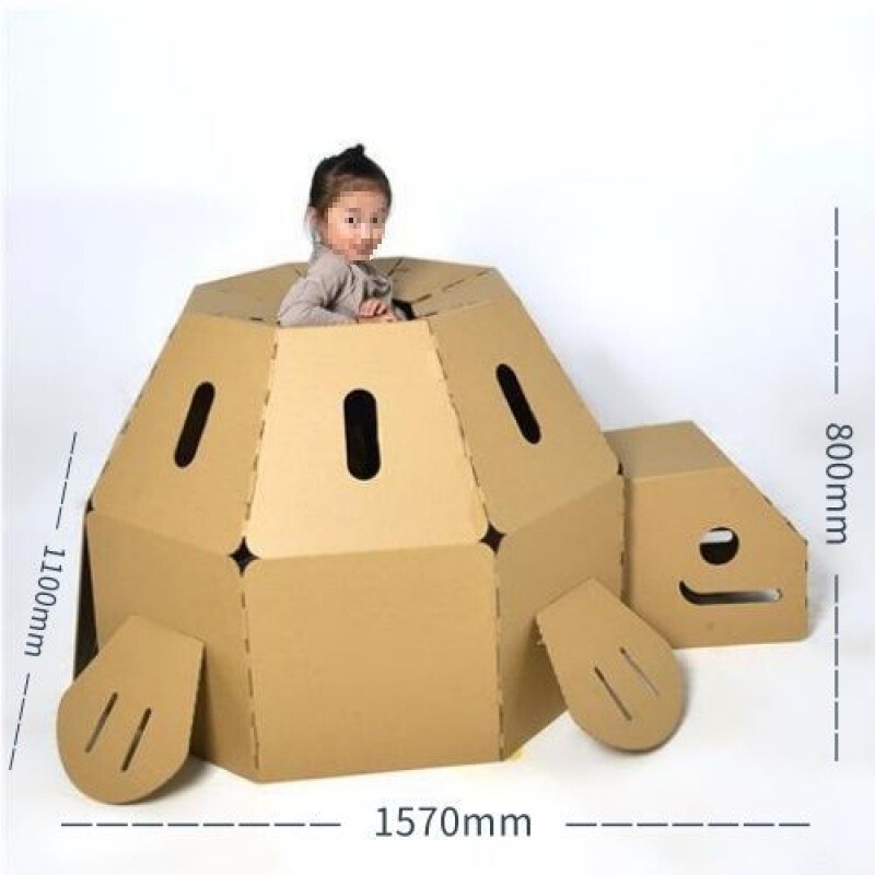 diy 子供の手作りモデル作成材料子供の着色落書き段ボール DIY おもちゃ紙の殻の家段ボールの家|undefined