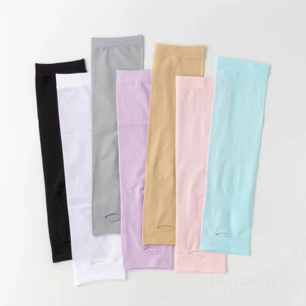 Individually Packaged Cool Driving Sleeves Sun Protection Women's Summer Arm Sleeves Anti-Uv Ice Silk Ice Sleeves Wholesale