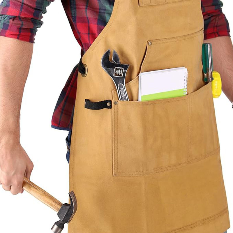 Amazon lienzo grueso delantal moderno simple ajustable electricista carpintería ropa de trabajo herramienta de mano delantal al por mayor