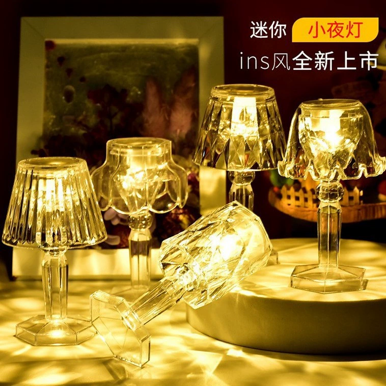 Настольная лампа-ночник «Электронный бриллиант» для трансграничной торговли, креативный декор для гостиной, романтическая атмосфера для спальни молодоженов, декоративная лампа в форме розы