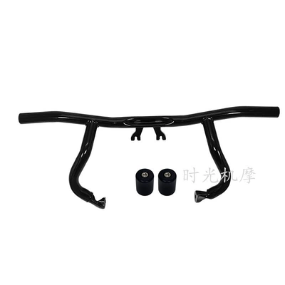 Applicable to Harley Avenue Highway Gliding CVO121ST Road King Modified Front Bumper Bar Anti-drop Bar (Motorcycle bumper) - black