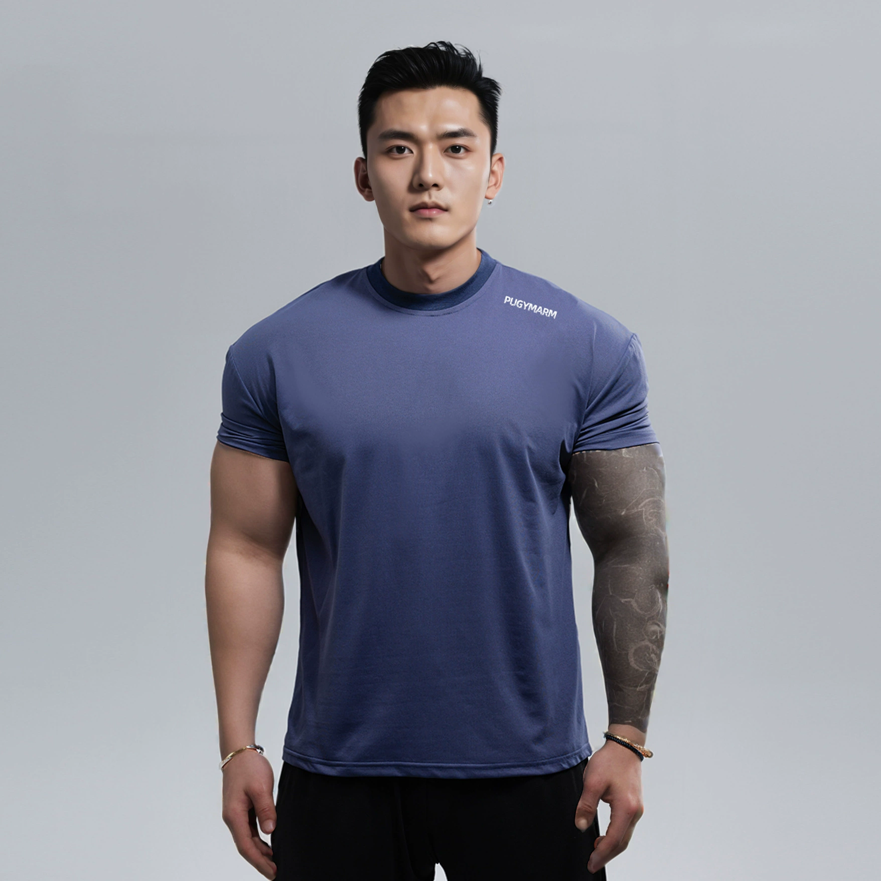 Потрясающий бренд GYMARM для весны и лета 3.0, профессиональный outdoor fitness, soft shell, быстро сохнущая основа, высокоэластичный дышащий материал, плавно спадающие рукава с коротким рукавом