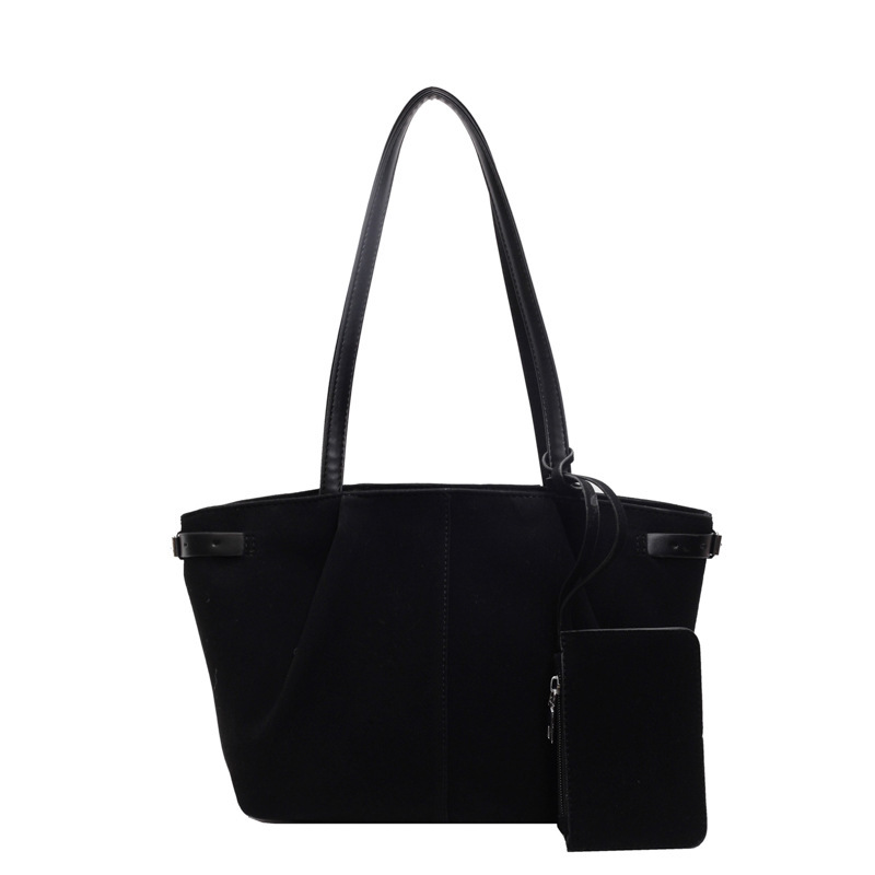 Cross-Border Korean Style Niche Large Capacity Tote Bag For Women 2026 New Season Suede Casual Commuter Handbag Shoulder Bag - Thumbnail 5