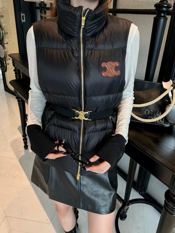 CE南油女装2025秋冬新款立领90白鹅绒羽绒服女松紧收腰防风保暖马|undefined