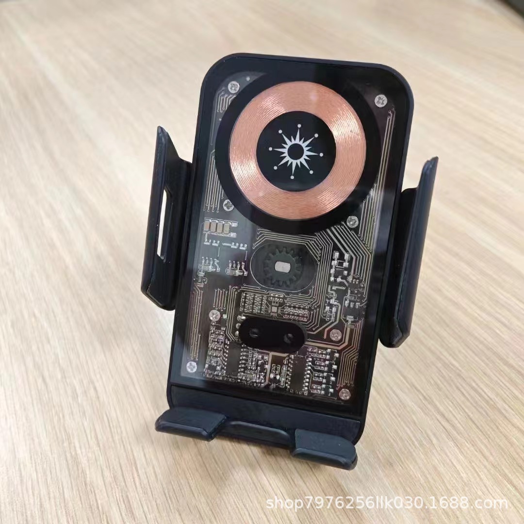 Cargador de carga rápida inalámbrica de automóviles de detección infrarroja inteligente 15W auto-tener clip cargador de carga rápida inalámbrica de automóviles
