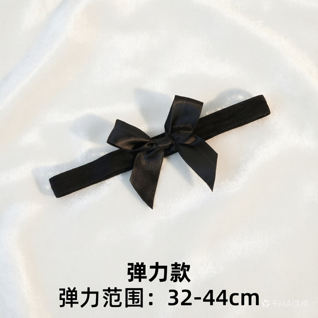 Black Lace Elastic Leg Garter with Bowknot, Single Thigh Accessory — detail image 1