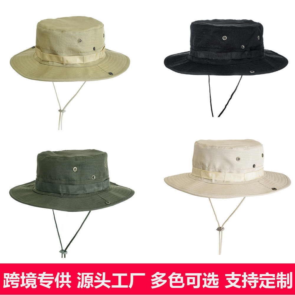 Cross-border exclusive factory direct outdoor sun protection Bonnie hat men's and women's leisure hat riding fishing camouflage hat
