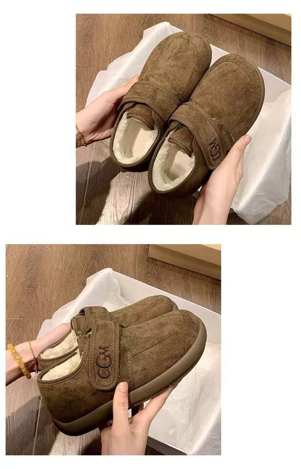 Giày bệt nữ đế mềm dạng slip-on quai dán Velcro mũi tròn — màu nâu, màu nâu đỏ, Maroon [đóng hộp], Màu nâu [đóng hộp] chi tiết 17
