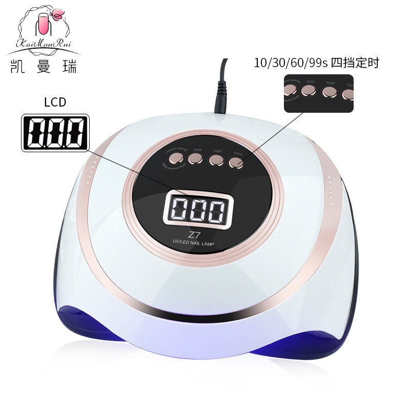 Lámpara de manicuras de alta potencia 180W luz de terapia de luz de esmalte de uñas lámpara de curado de uñas especial UVLED lámpara de luz transfronteriza