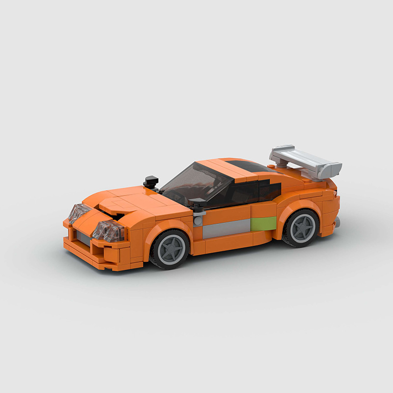 Supra MK4 sports car racing moc compatible with Lego small particles assembled DIY children's building blocks toys cross-border Supra MK4 sports car racing moc compatible with Lego small particles assembled DIY children's building blocks toys cross-border