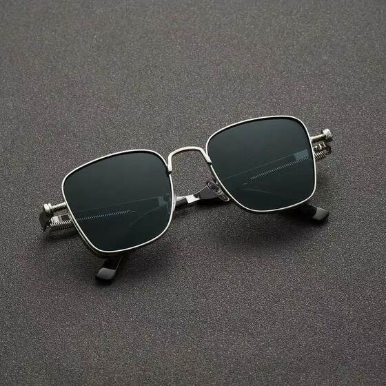 Cross-border New Retro Box Steampunk Metal Sunglasses sunglass European and American Universal Personalized Sunglasses