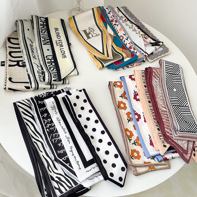 法式网红发带 女生丝巾复古蝴蝶结绑发长束发飘带韩国ins发绳发饰|ru