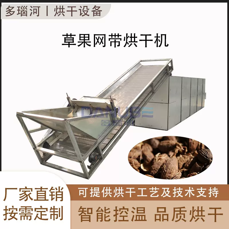草果仁土草果干燥设备 老蔻草果子中药材烘烤机 草果烘干机网带式