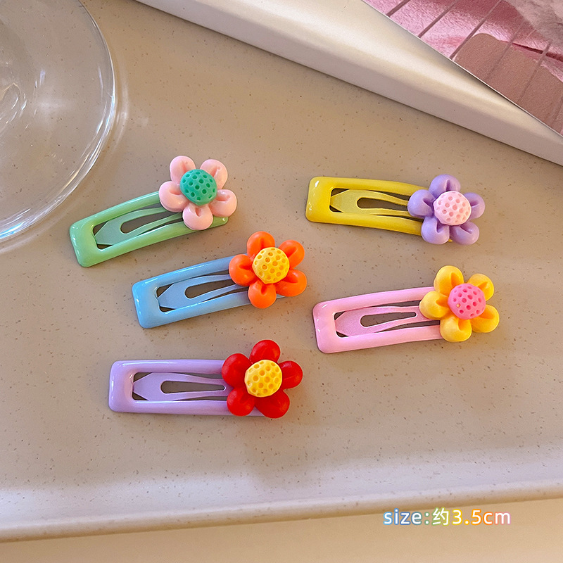 El volumen del cabello del bebé es pequeño, la flor pequeña bb clip horquilla linda mini flequillo femenino clip lateral no daña el cabello horquilla de bebé