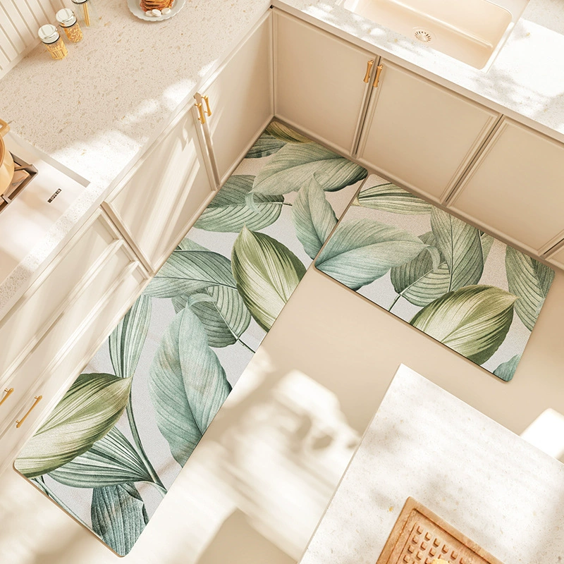 Трансграничные Инс вода-Абсорбент Нескользящие масло-доказательство длинный кухонный напольный коврик для входа в дверь бытовой водонепроницаемый напольный коврик мыть-бесплатно маслопоглощающий ковер