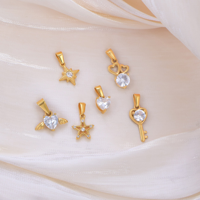 3g Weight Pendant Jewelry Making Type 13.3*20.7mm Jewelry Making Size Real Gold Plated Plating Material Zircon Inlay Material DIY Jewelry Accessories Classification 1 Piece Quantity 304 Stainless Steel Material Star, Heart Shape, Butterfly Pattern All Seasons Season Polished Finish IG Style Style Waterproof Non Tarnish, Inlay Craft 1 Piece 13.3*20.7mm 304 Stainless Steel Zircon Real Gold Plated Star Heart Shape Butterfly Polished Pendant DIY Jewelry Accessories 4