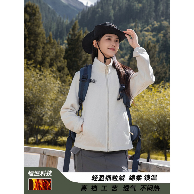 Otoño y invierno nuevo abrigo de terciopelo de pelusa mujer más terciopelo de alta sensación cardigan casual chaqueta de terciopelo de forro interior chaqueta de asalto hombre image 2