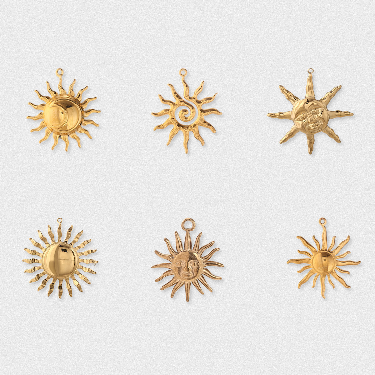 Decoding European and American Stainless Steel Necklaces, Accessible Luxury Niche Accessories, DIY Jewelry, Cross-Border Hot-Selling Sun Gold-Plated Accessories Ins