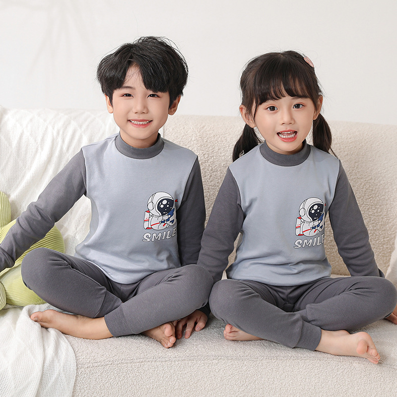 통 란제리 세트) 미드 칼라 그레이 블루 우주 비행사