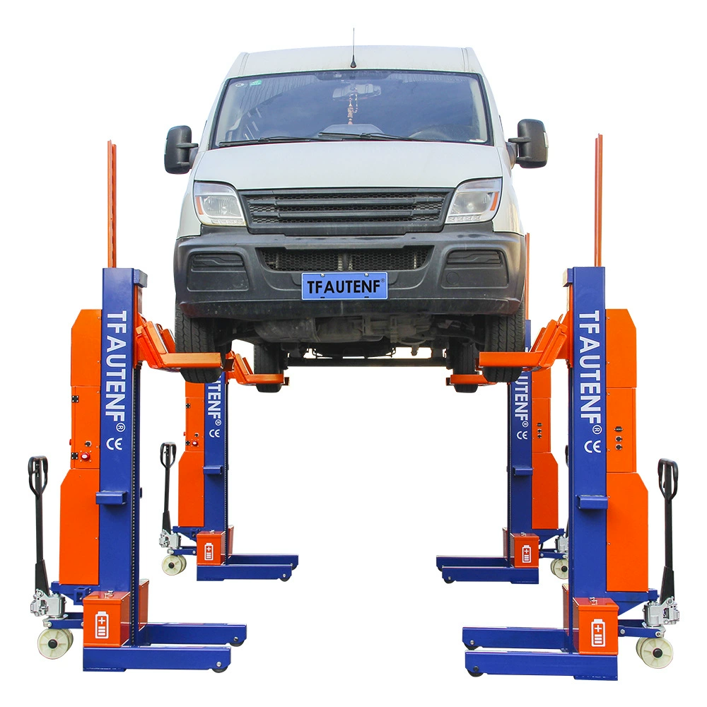Беспроводной четырехколонный мобильный гидравлический подъемник новая энергия автомобильное подъемное оборудование