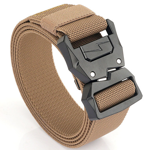  New Lightning Tactical Buckle Men's Elastic Belt Outdoor Casual Jeans Quick Release Belt