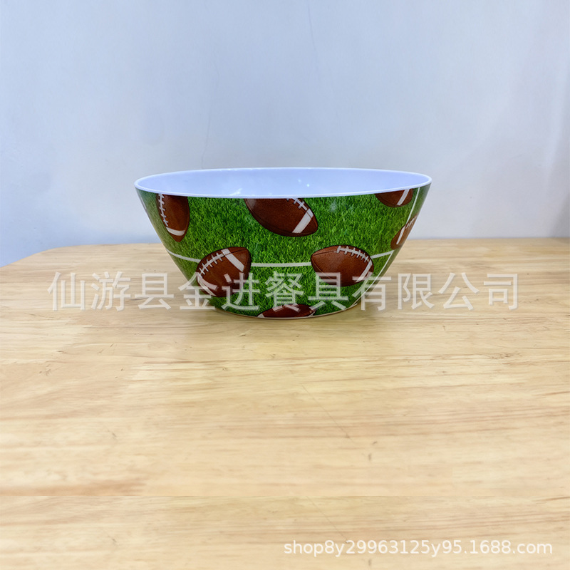 Factory New Rugby Element White Decal Imitation Porcelain Melamine 6inch Small Salad Bowl Dishwasher Tested Factory New Rugby Element White Decal Imitation Porcelain Melamine 6inch Small Salad Bowl Dishwasher Tested