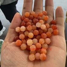 8mm黄玉南瓜珠天然黄龙玉散珠玉石饰品配件金丝玉南瓜珠